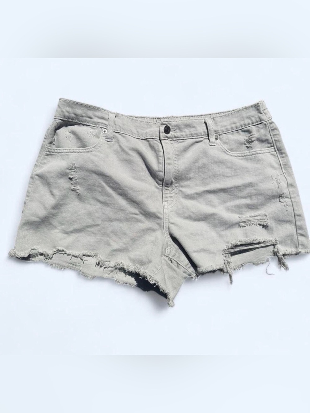 Aerie light gray denim shorts 🐰🤍